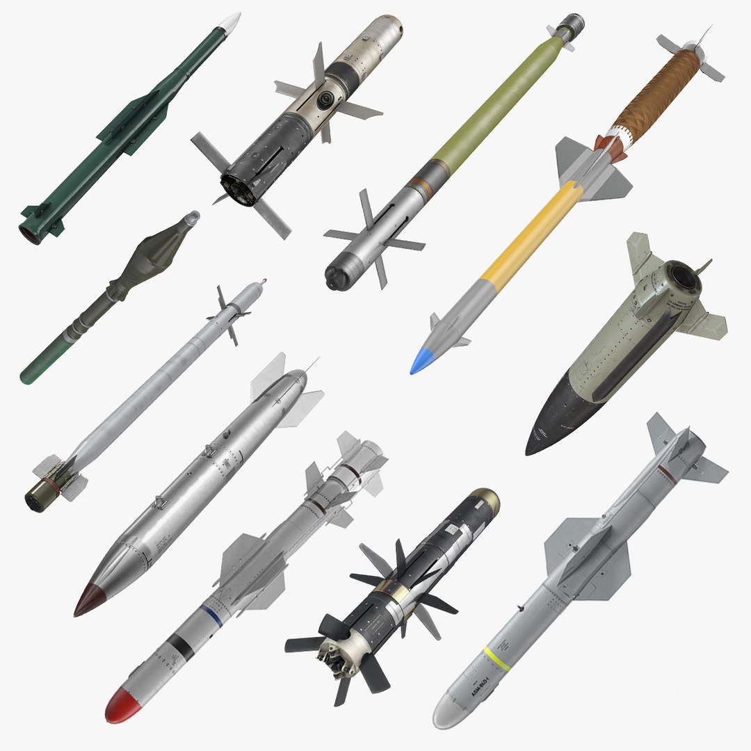 Millitary Missiles and Rockets Collection 2 3D model preview