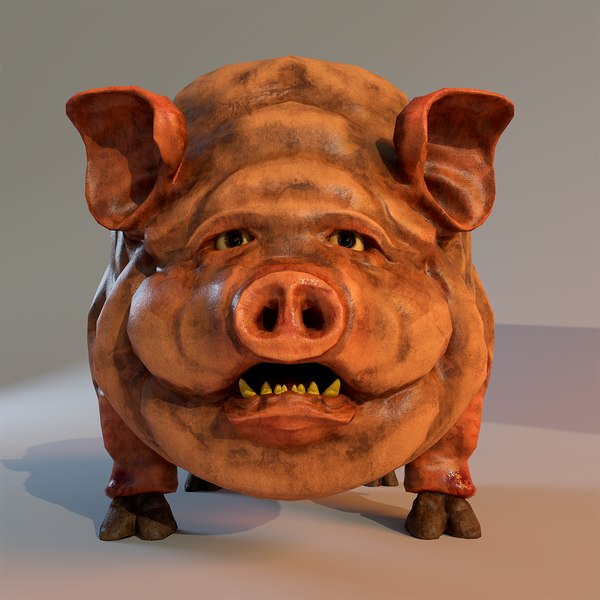 3D модель Страшная свинья - TurboSquid 1545478