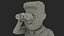Cartoon Kim Jong Un Looking Binoculars