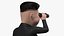 Cartoon Kim Jong Un Looking Binoculars