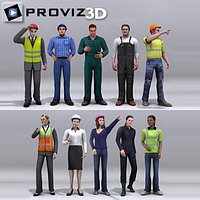 3D People: Workers People Vol. 01