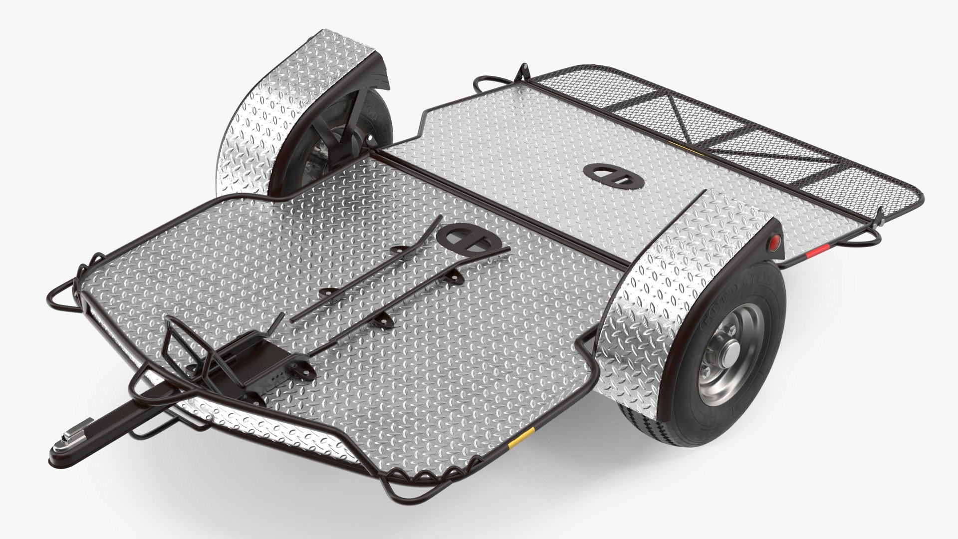 ATV Trailer Empty 3D model preview