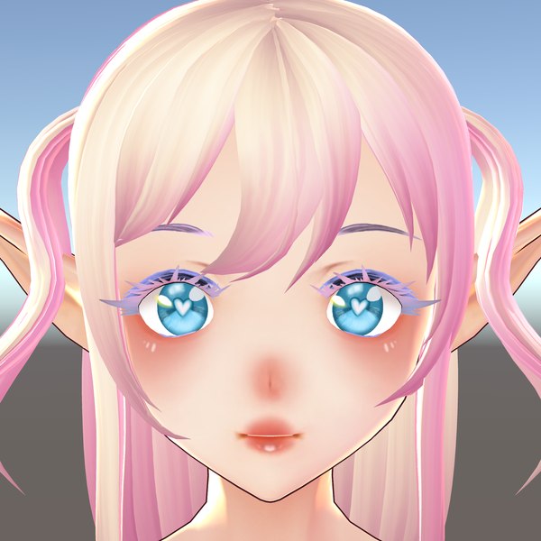 3D model game ready Low Poly Anime Character Girl v6 - TurboSquid 1810075