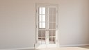 Classic door wood white  double swing