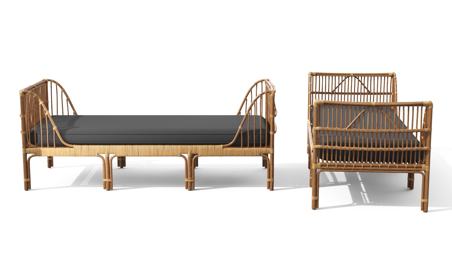 Sol Dolphin Gray Daybed 3D Model TurboSquid 1792382