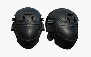 3D model helmet sci fi