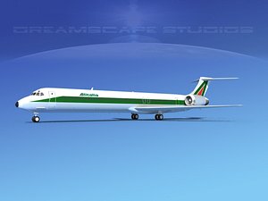 md-83 aircraft passengers 3D model
