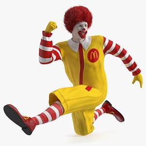 Mascot of McDonalds Jumping Pose Fur