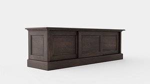 Montauk media bench wenge 3D