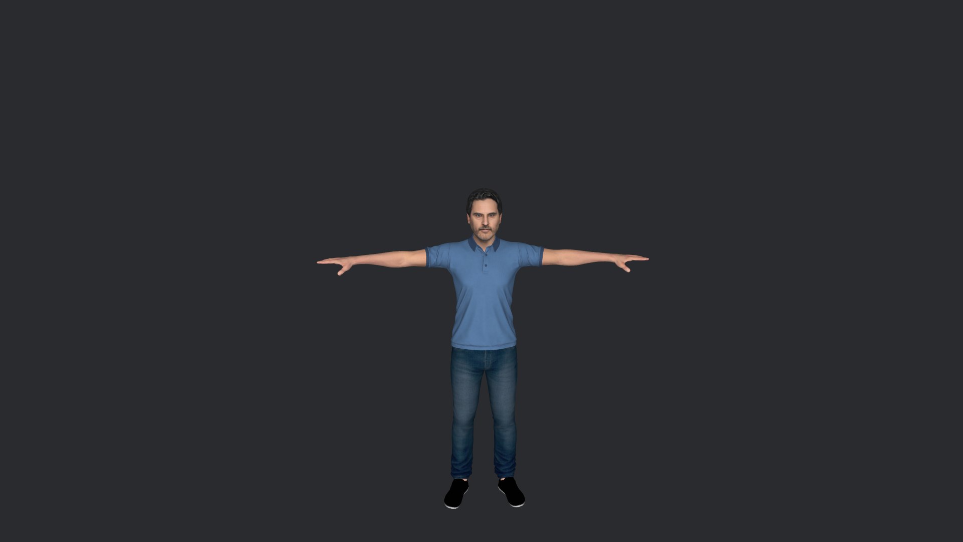 3D Joaquin Phoenix Hyper Realistic Full Body Fully Rigged 3D Character ...
