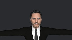 3D Joaquin Phoenix Hyper Realistic Full Body Fully Rigged 3D Character