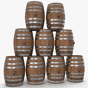 3D model Barrels Pyramid