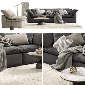 Modern Neutral Living Room Set