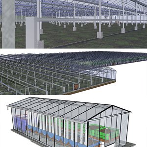 Agricultural Greenhouse Tent Frame -B10 3D model