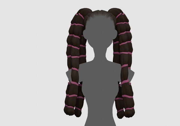 Cute Pigtails Hairstyle - 3D Model by nickianimations