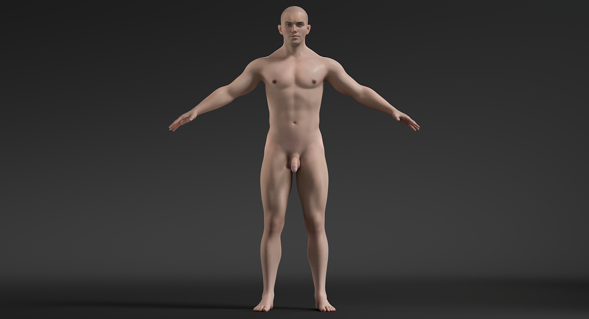 Naked man model