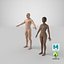 naked man woman 3D model