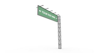 Traffic Sign Low-poly 3D model