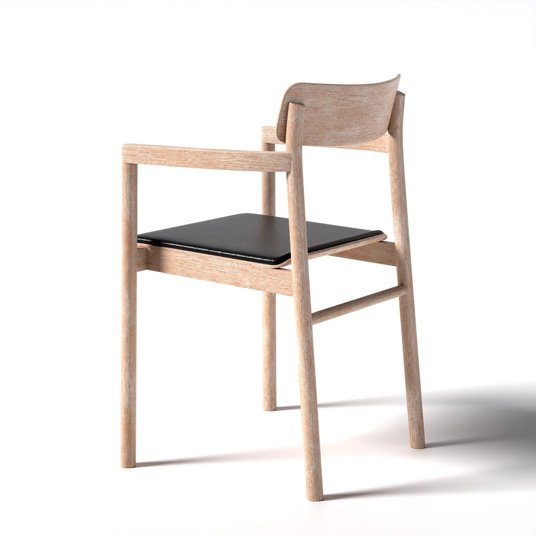 Post Chair - Model 3446 Black 3D Model - TurboSquid 1805227