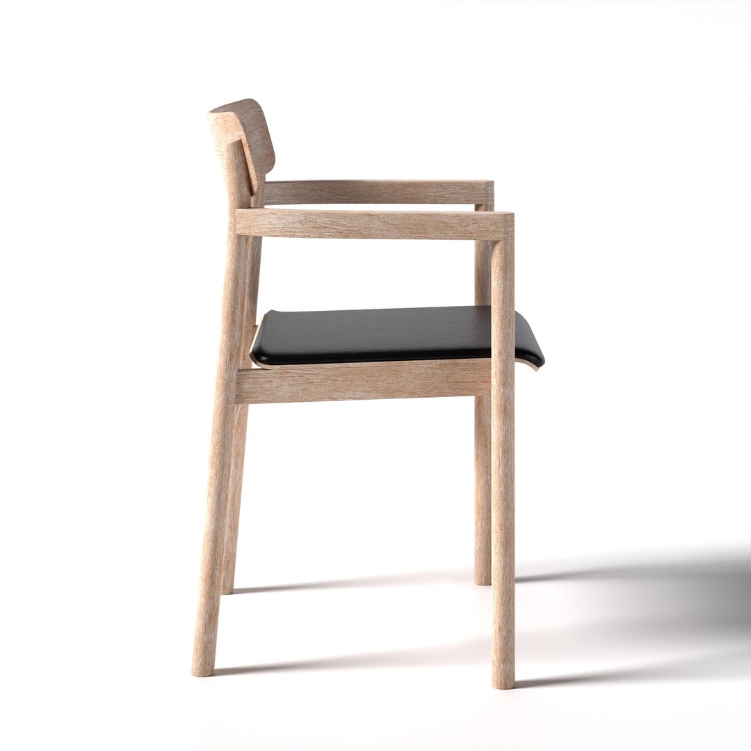 Post Chair - Model 3446 Black 3D Model - TurboSquid 1805227