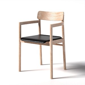 Post Chair - Model 3446 black 3D model