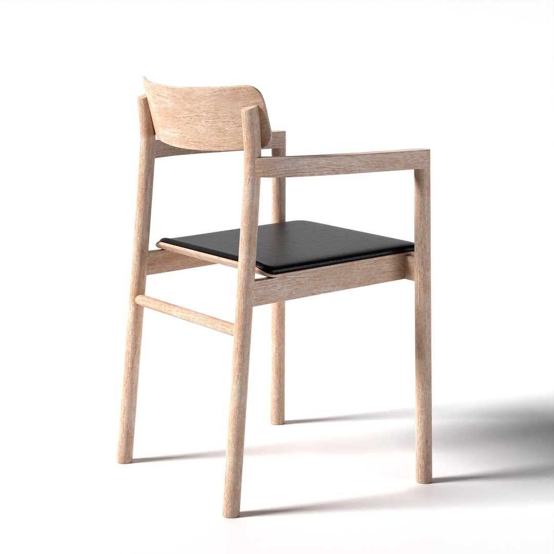 Post Chair - Model 3446 Black 3D Model - TurboSquid 1805227