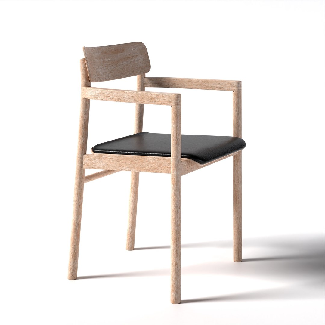 Post Chair - Model 3446 Black 3D Model - TurboSquid 1805227