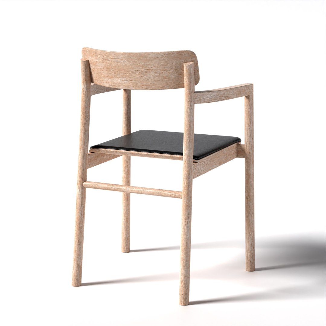 Post Chair - Model 3446 Black 3D Model - TurboSquid 1805227