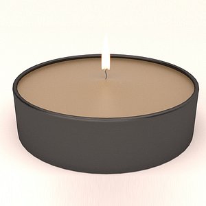 Tea Light Candle With Flame