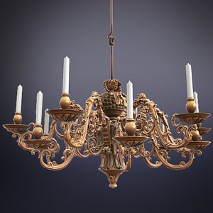 real-time baroque chandelier