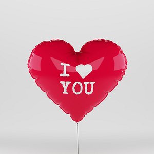 3D model valentine balloon