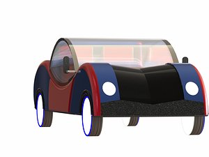 3D sci-fi toy car