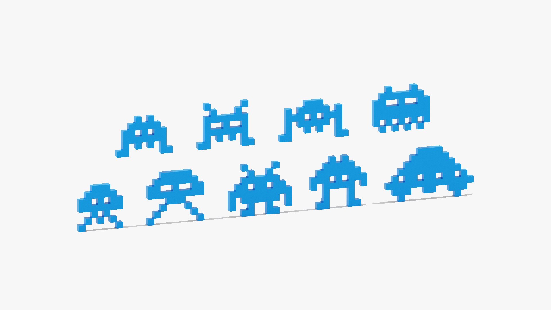 Pixel Game Aliens Model - TurboSquid 2201517