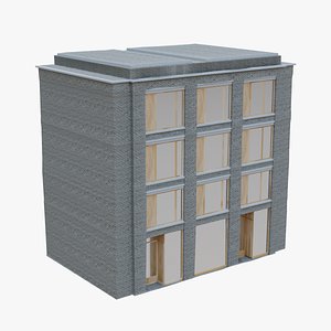 Multi Story Brick Building model