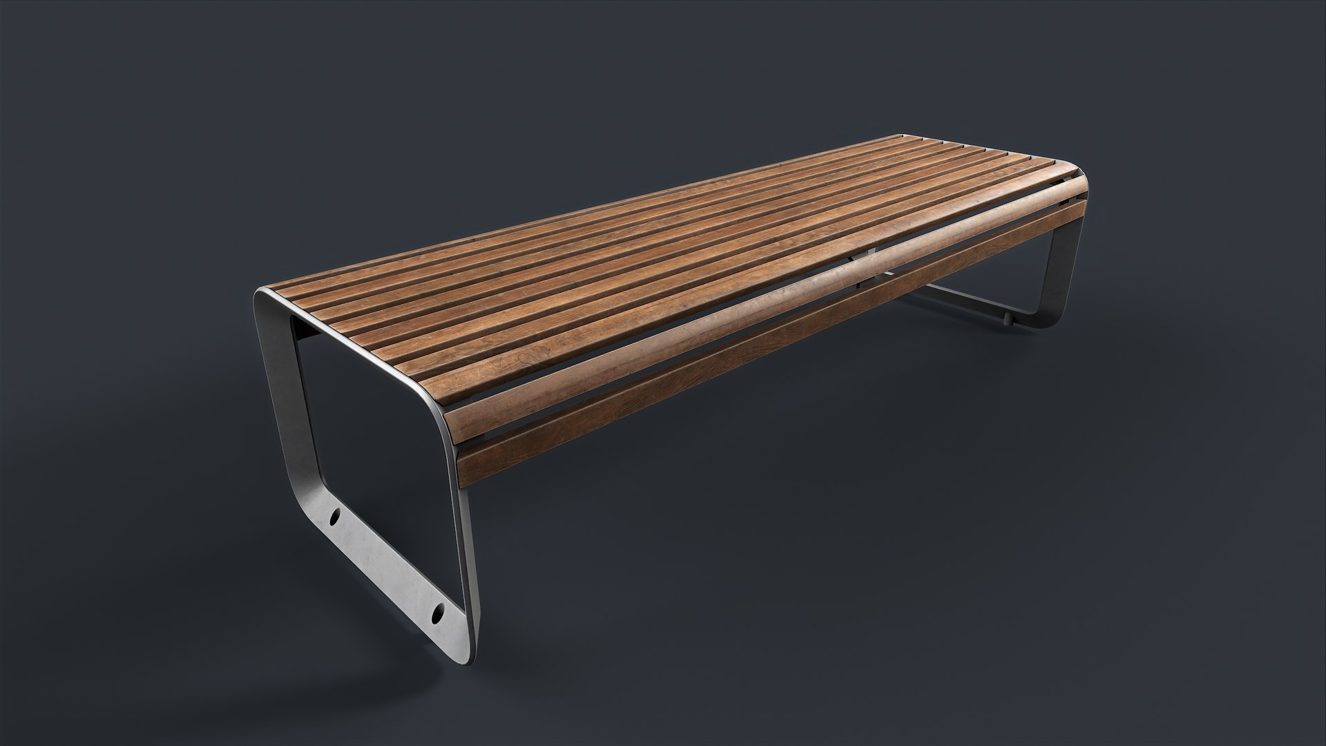 3D Modern Outdoor Bench 3 PBR Game Ready - TurboSquid 2097527