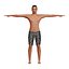 LowPoly homme blanc en maillot de bain