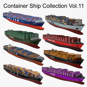 3D Container Ship Collection Vol.11