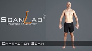 3d model of male body avatar scan