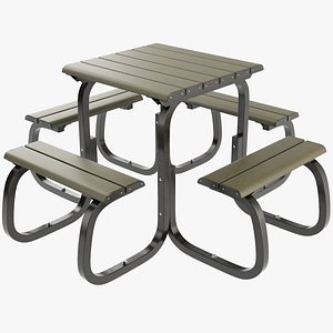 3D Park Furniture Set(2) model