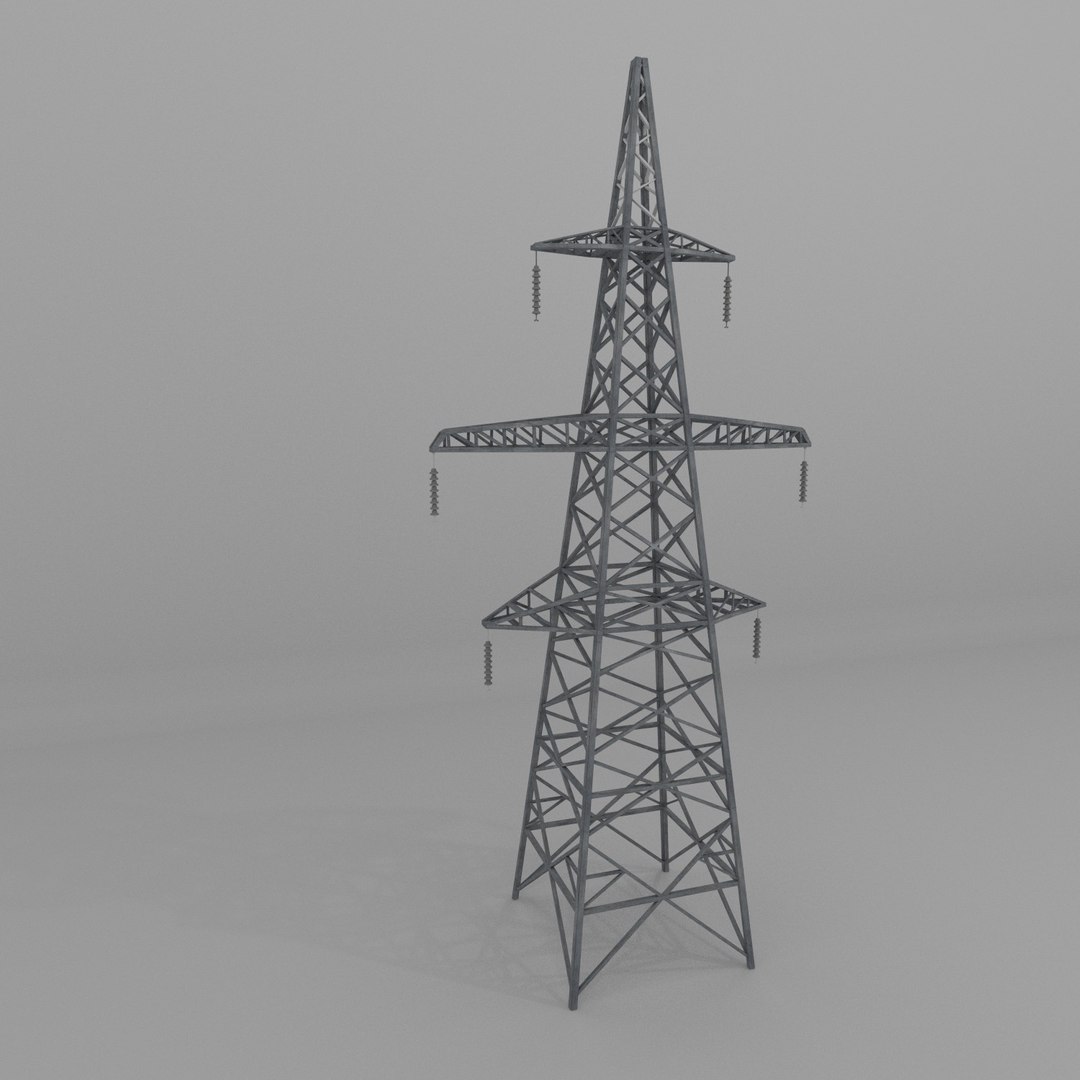 Column Power Lines 3ds