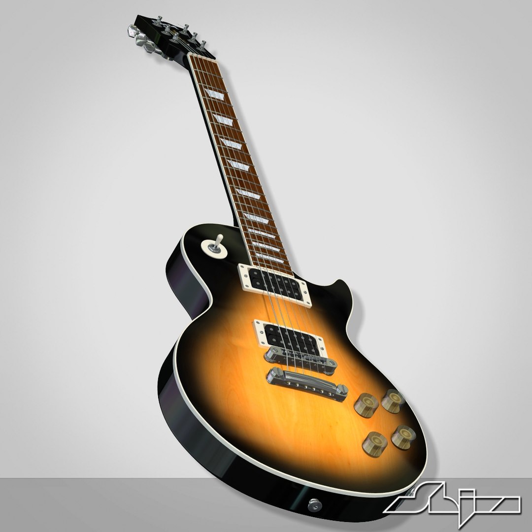 3d Model Of Guitar Gibson Les Paul