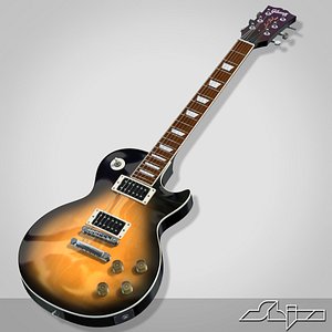 3d model of guitar gibson les paul