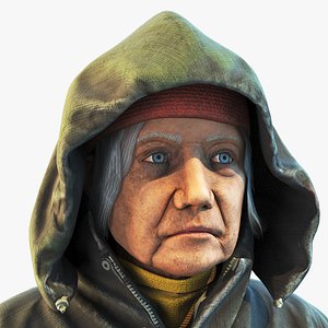 3D Homeless person Martha model