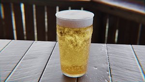 3D Beer glass blender 3D model