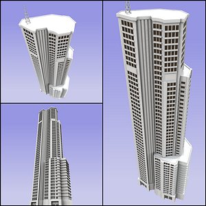 3d building modern city