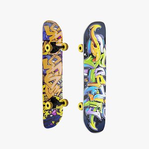 Skateboard Yellow Model