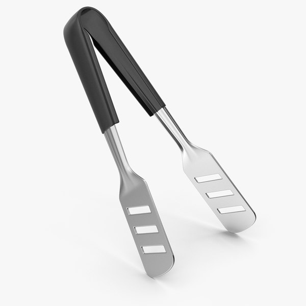 Black Food Tongs 3D model