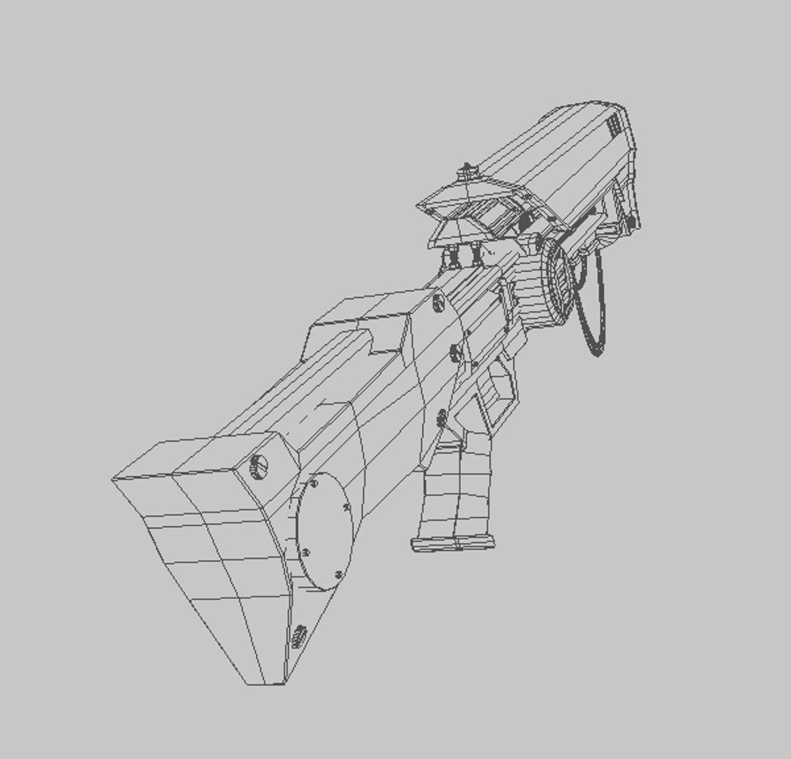 3d Model High-poly Gun