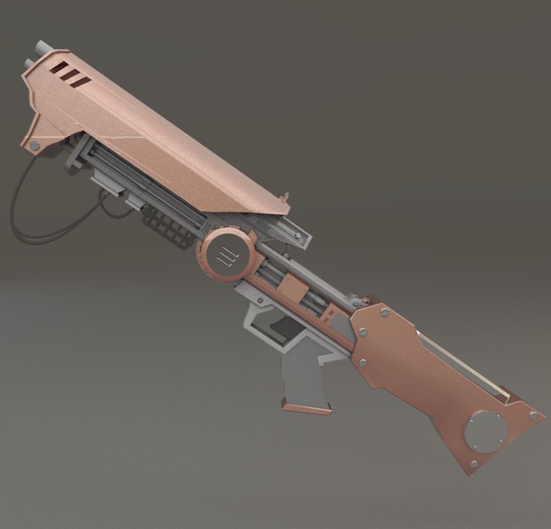 3d Model High-poly Gun