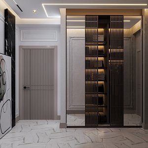 Corridor interior design 3D model